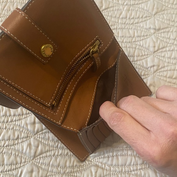 STAUD brown leather bifold wallet - Picture 14 of 15